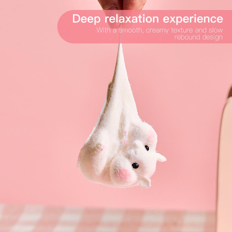 Tabasquishy Handmade White Hamster Taba Squishy – Perfect Stress Relief Toy