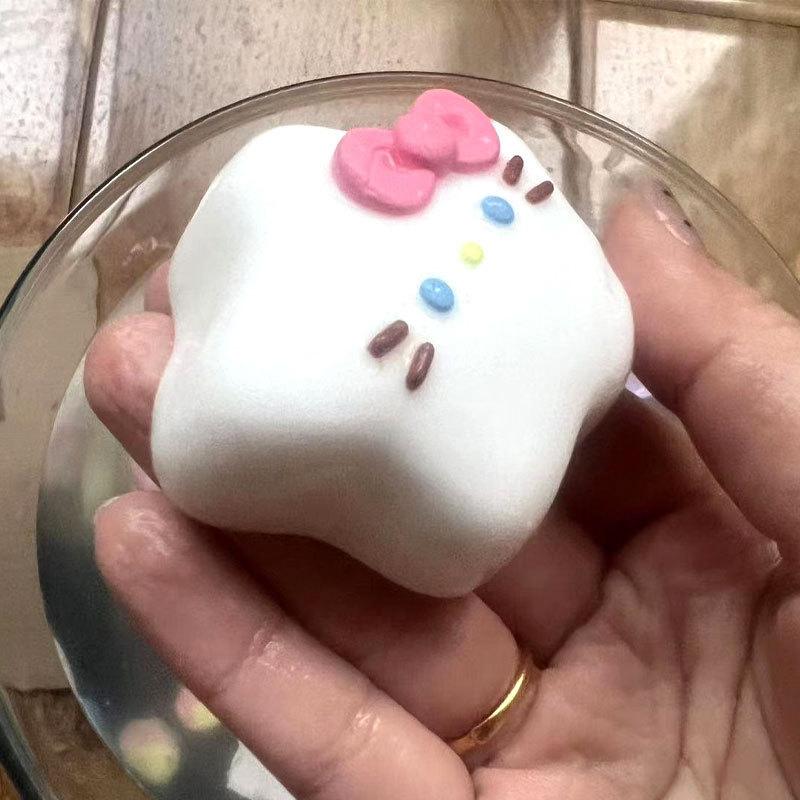 Cute Five-Pointed Hello Kitty Squishy Toy Mochi Pinching Toy Slow Rebound Toys Decompression Toys Stress Release Hand Relax Gift