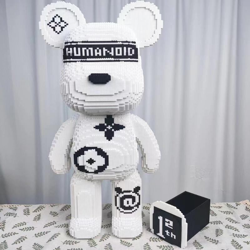 Big white bear(17100 pcs) -Multi color compressed link small building block series