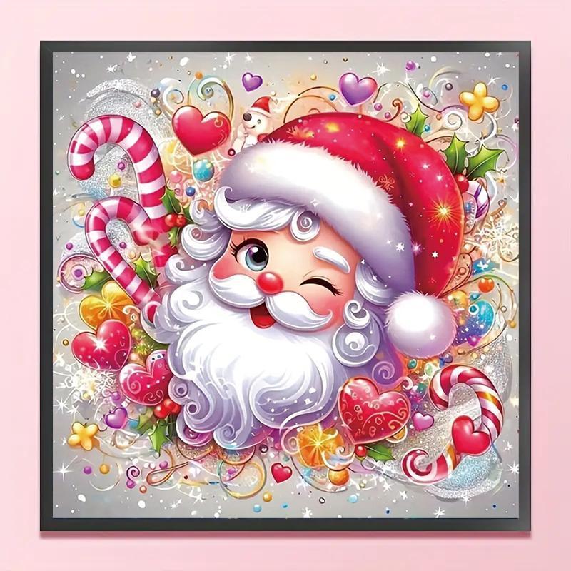 Santa Claus Pattern DIY Diamond Arts Colorful Painting Kit without Frame, 5D Diamond Arts Colorful Painting Kit, Wall Art Decor for Home Bedroom