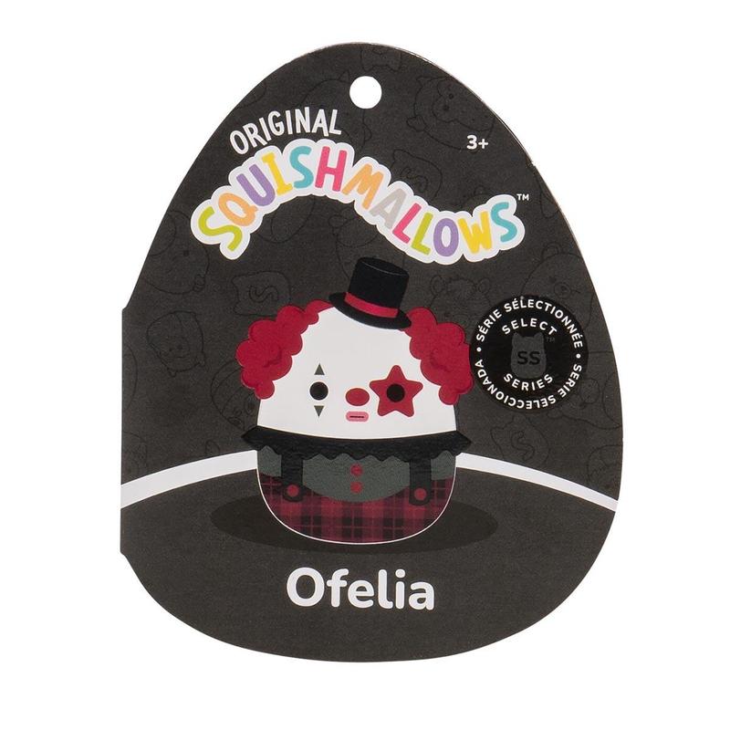 Squishmallows Ofelia, the Red and Black Goth Clown; 5-Inch Select Series