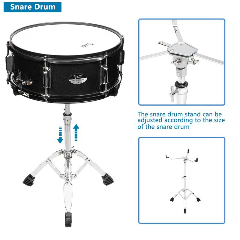 VINCIGO Full Size Adult Drum Set, 5PCS Percussion Instruments with Bass Drum two Tom Drum Snare Drum Floor Tom 16