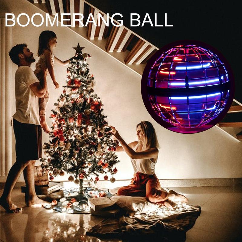 Globe Shape Gyratory Flying Ball Mini Flying Toy 360° Rotating Spinning LED Lights For Kids And Adults