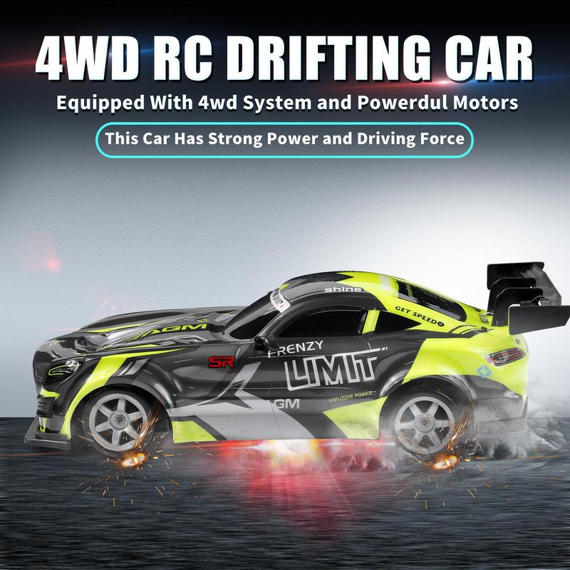 1:16 Alloy Drift RC Car - 4WD Remote Control Car with Cool LED Lights and High-Performance Drift Tires