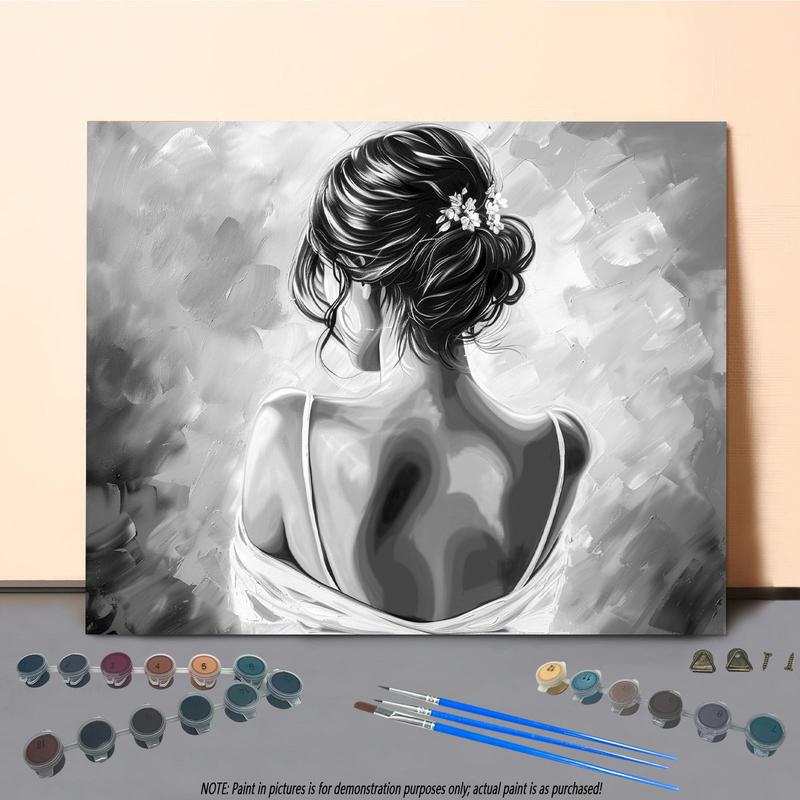 Woman Portrait Pattern DIY Painting By Numbers Kit without Frame, 1 Set DIY Paint By Numbers Kit, Wall Art Decoration for Home Living Room Bedroom