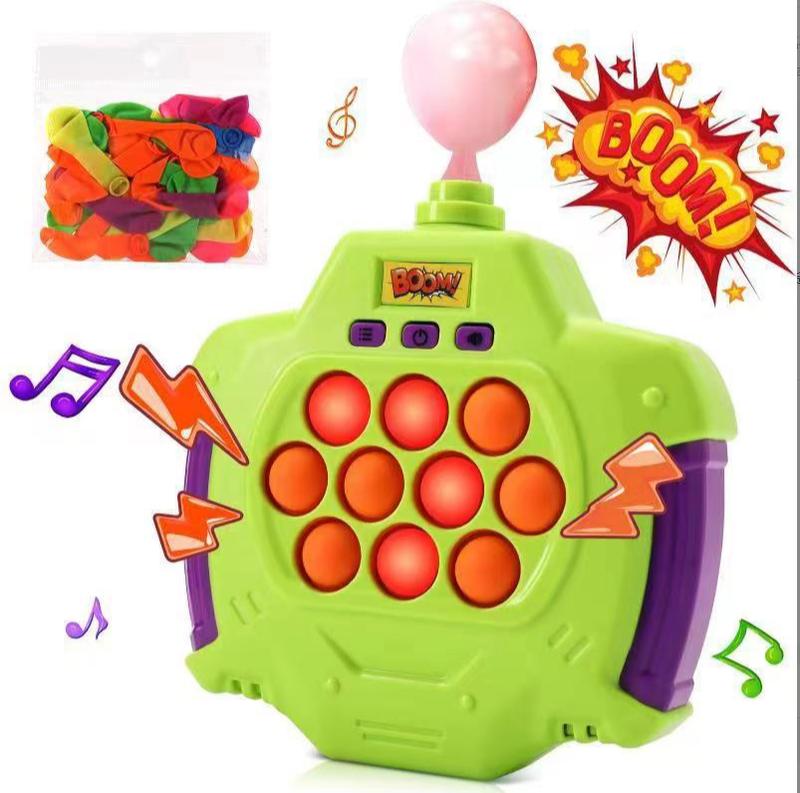 Boom of Balloons Pop Games, 2024 Upgraded Pop Fidget Push Game, Pop it Game Blowing Balloons Surprise Excitement Fast Push Game, Handheld Bubble Game for Kids, Great for Teen Party Games for Groups, Family Interactive Game popits