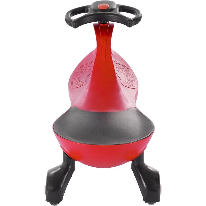 Wiggle Car Ride On Toy – No Batteries, Gears or Pedals – Twist, Swivel, Go – Outdoor Ride Ons for Kids 3 Years and Up by Lil’ Rider, Red and Black.