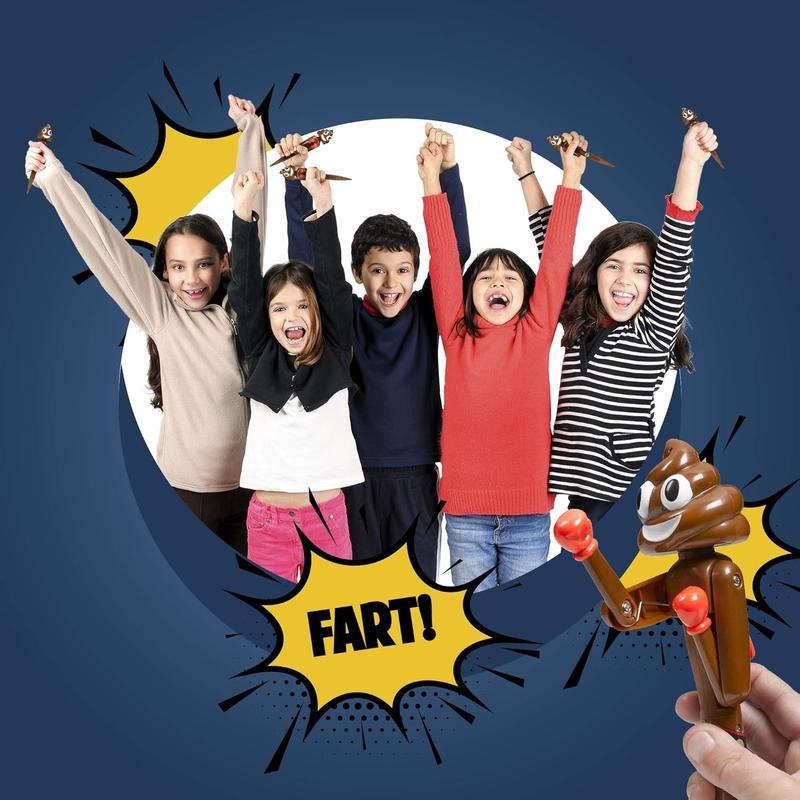 Poop Farting Pen with Punching Arms - Great Stocking Stuffers for Kids - Silly Gifts & Awesome Funny Gifts for Teens - Fun Boxer Gifts for Boys & Girls - Poop Pen That Farts