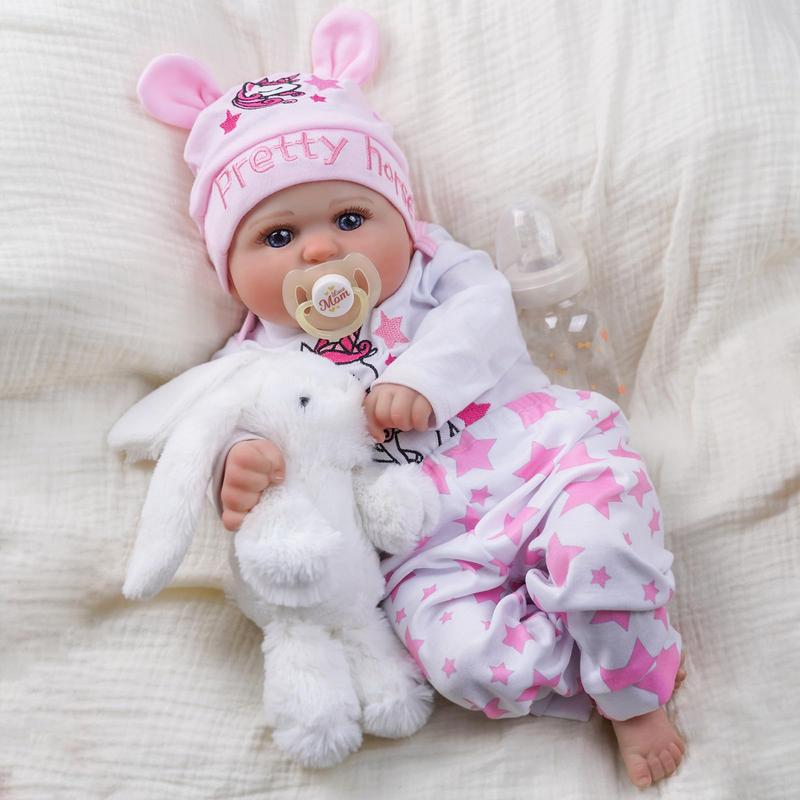 Babeside Series Realistic Lifelike Reborn Baby Dolls - Lovely Awake Realistic-Newborn Baby Dolls Soft Body, Valentine's Day Gift, Real Life Baby Dolls Girl with Gift Box for Kids Age 3+