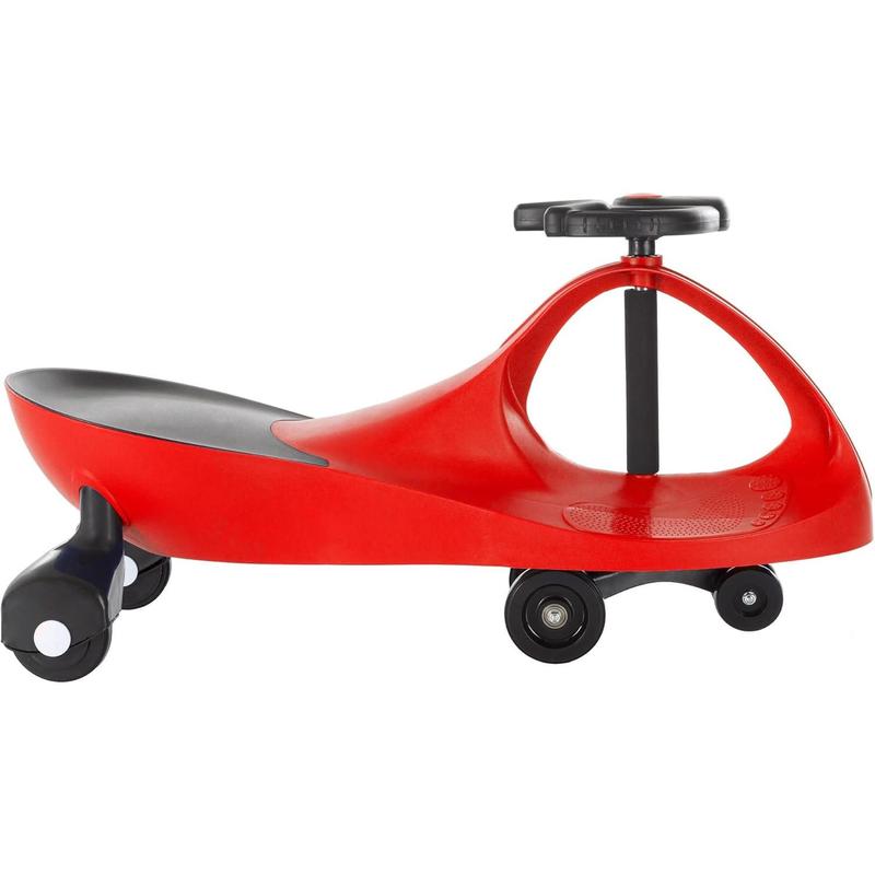 Wiggle Car Ride On Toy – No Batteries, Gears or Pedals – Twist, Swivel, Go – Outdoor Ride Ons for Kids 3 Years and Up by Lil’ Rider, Red and Black.