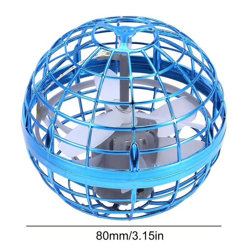 Globe Shape Gyratory Flying Ball Mini Flying Toy 360° Rotating Spinning LED Lights For Kids And Adults