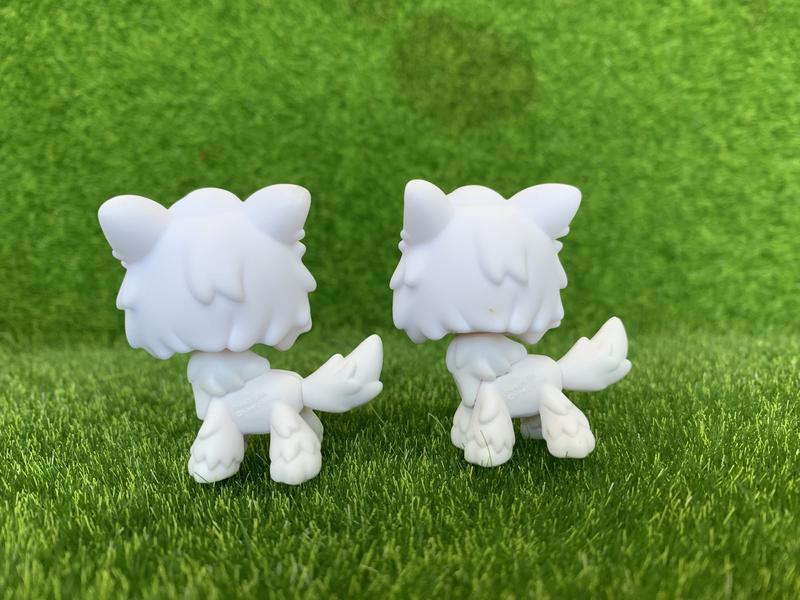 diylpshome miniature cat and dog white base blank art paint set pack of 2