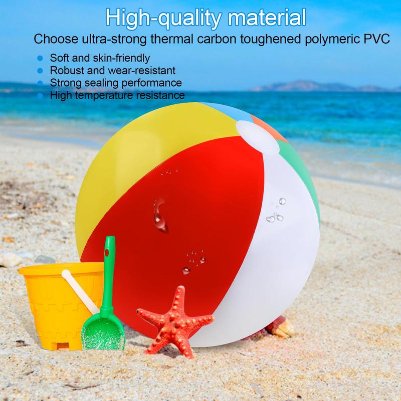 2 Pack Beach Balls, 20 Inch Beach Balls for Kids, Rainbow Color Pool Toys Pool Balls for Swimming Pool, Beach Toys Inflatable Ball for Summer Parties and Water Games