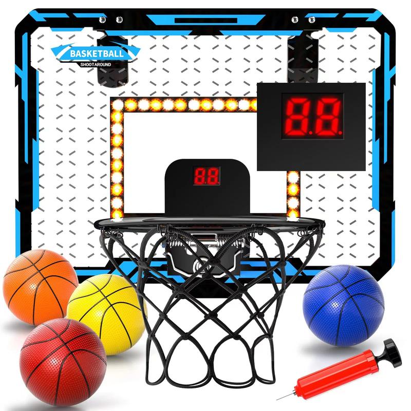 Basketball Hoop Indoor , Mini Basketball Hoop with 4 Balls, Basketball Toys Christmas Birthday Gift