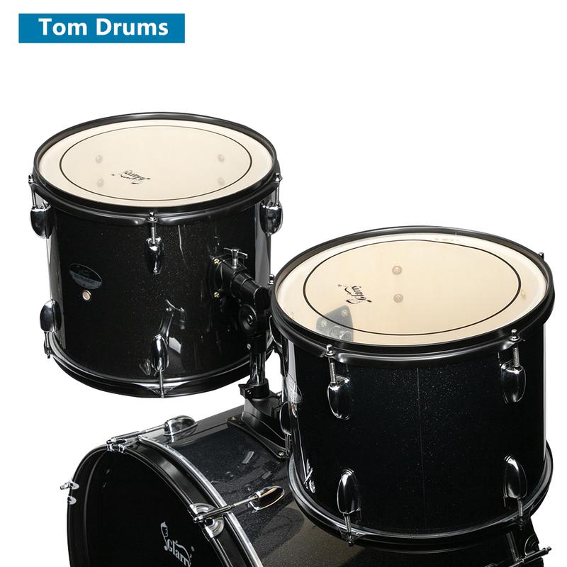 VINCIGO Full Size Adult Drum Set, 5PCS Percussion Instruments with Bass Drum two Tom Drum Snare Drum Floor Tom 16