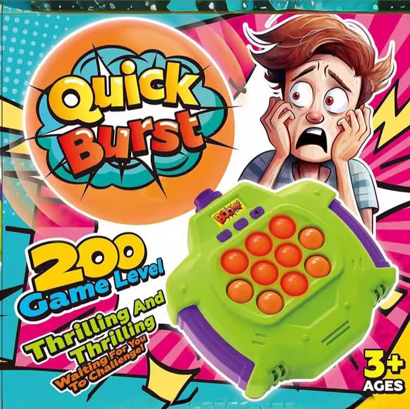 Boom of Balloons Pop Games, 2024 Upgraded Pop Fidget Push Game, Pop it Game Blowing Balloons Surprise Excitement Fast Push Game, Handheld Bubble Game for Kids, Great for Teen Party Games for Groups, Family Interactive Game popits