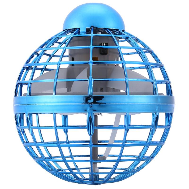 Globe Shape Gyratory Flying Ball Mini Flying Toy 360° Rotating Spinning LED Lights For Kids And Adults