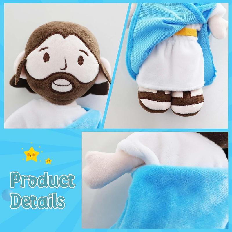 Yelakey Jesus Plush Toy, Soft and Comfy Plushies for Kids and Adults, Religious Party Favors Gifts for Kids, Religious Gift, Christian Baptism Gift, Thanksgiving Christmas Gift