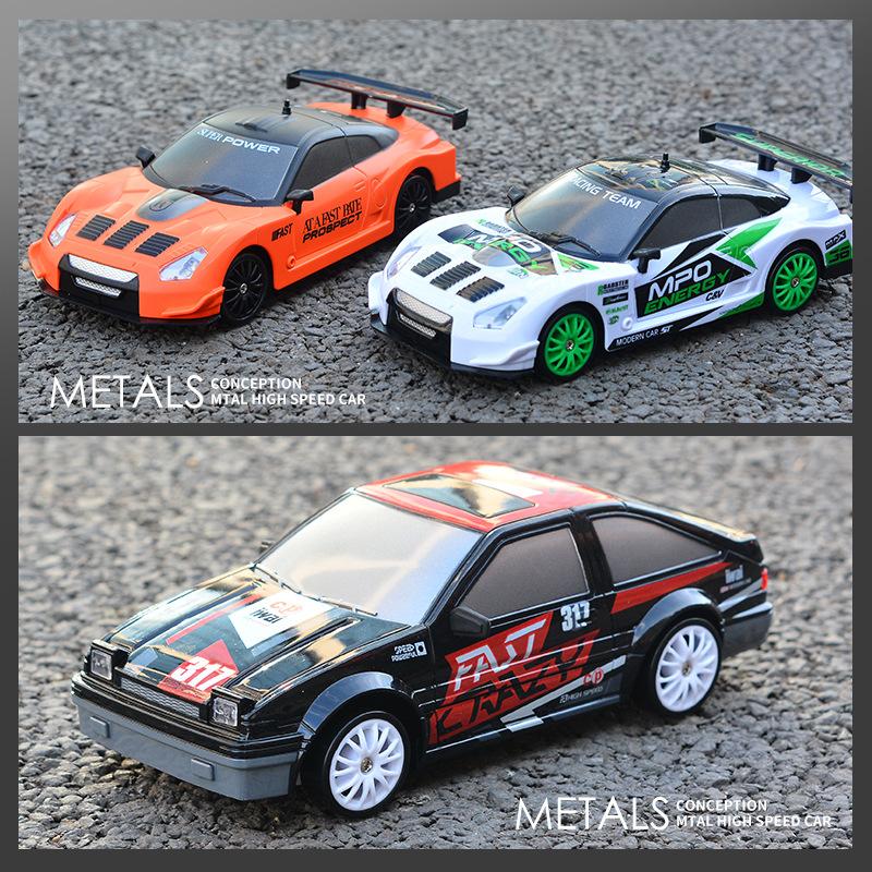 RC Drift Car 1:24 Scale 4WD Led Headlights High Speed Gift Set Boys Girls Game Remote Control