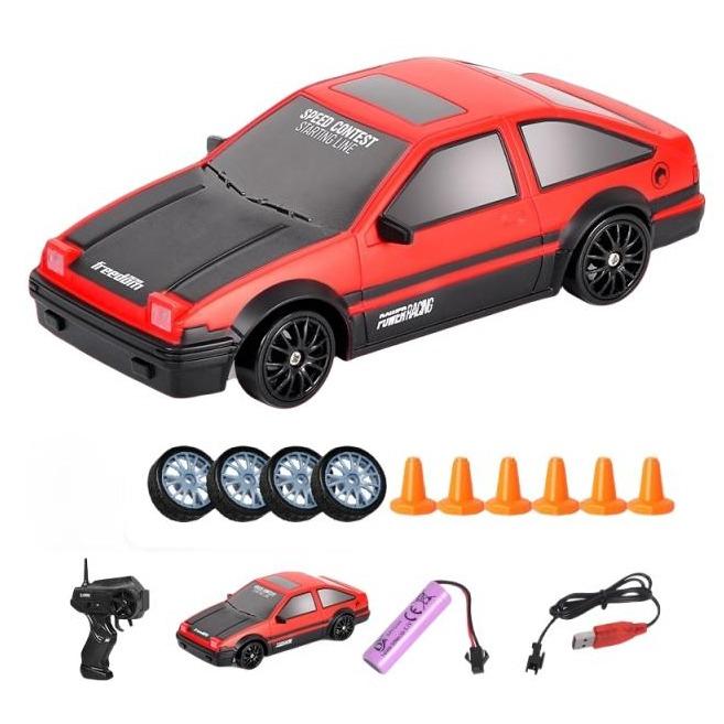 RC Drift Car 1:24 Scale 4WD Led Headlights High Speed Gift Set Boys Girls Game Remote Control