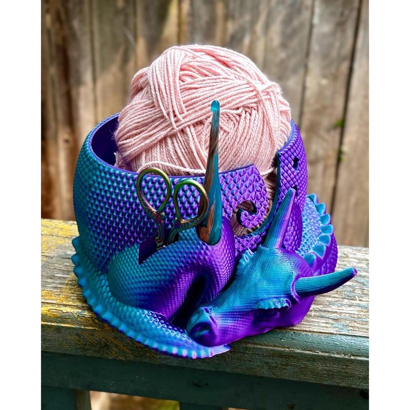 Sleeping Dragon Yarn Bowl - Perfect for Your Knitting Needs