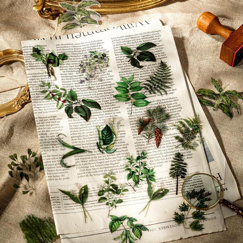 Vintage Plant & Animal Pattern Sticker, 240pcs set DIY Decorative Sticker, DIY Decal for Scrapbooking, Journaling, Gift Wrapping