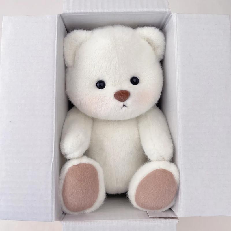 Getahug Winter Cute White Teddy Bear | Handmade Stuffed Animal Gift