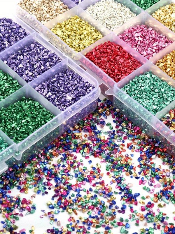 Mixed Color Glass Jewellery, DIY Resin Mold Filling Irregular Jewellery, Jewelry Making Accessories for Nail Art Decoration