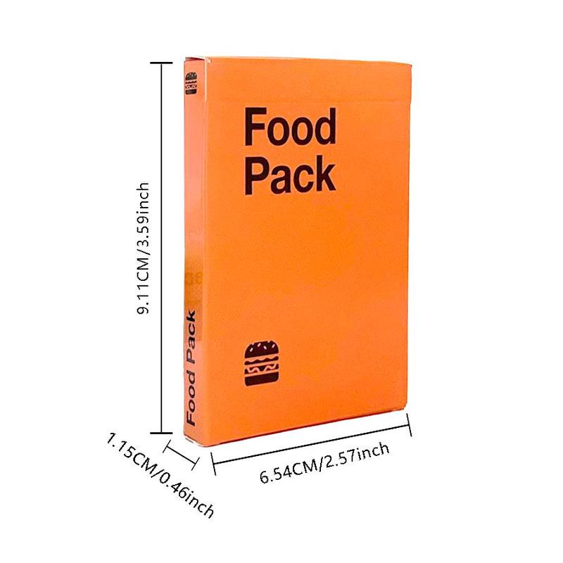 Food Pack Themed Card Game, 1 Count Cards Against Humanity Mini Expansion Creative Party Game Card, Party Activities Supplies for Adults