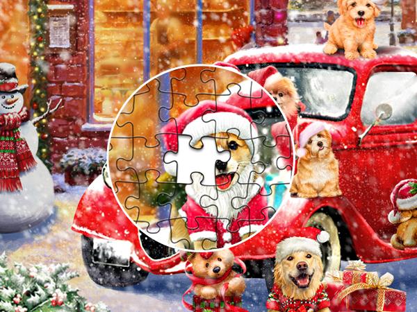 HUADADA 1000 pieces of puzzle for adults, advent calendar puzzle，Merry Christmas, suitable for home decoration for holiday gifts, family games, grandparents brainstorming