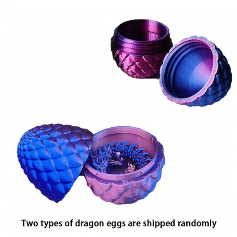 Printed Dragon Surprise Egg, Executive Dragon Fidget Desk Toy Decoration Ornaments, Easter Gift Home Decor Christmas Fidget Toy Adult Gift(The Dragon Inside Does Not Have A Beard)Plastic Animals,Figure,Dragon Printed,Christmas,Dragon