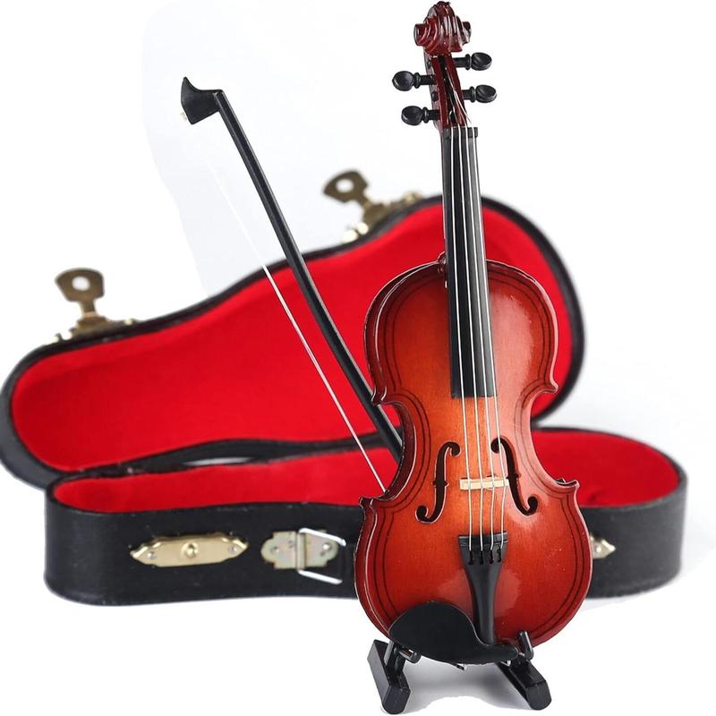 Mini Violin Musical Instrument with Bow, 1 Count Stand, Score & Storage Case for Beginner Boys & Girls , Musical Toys for Teens