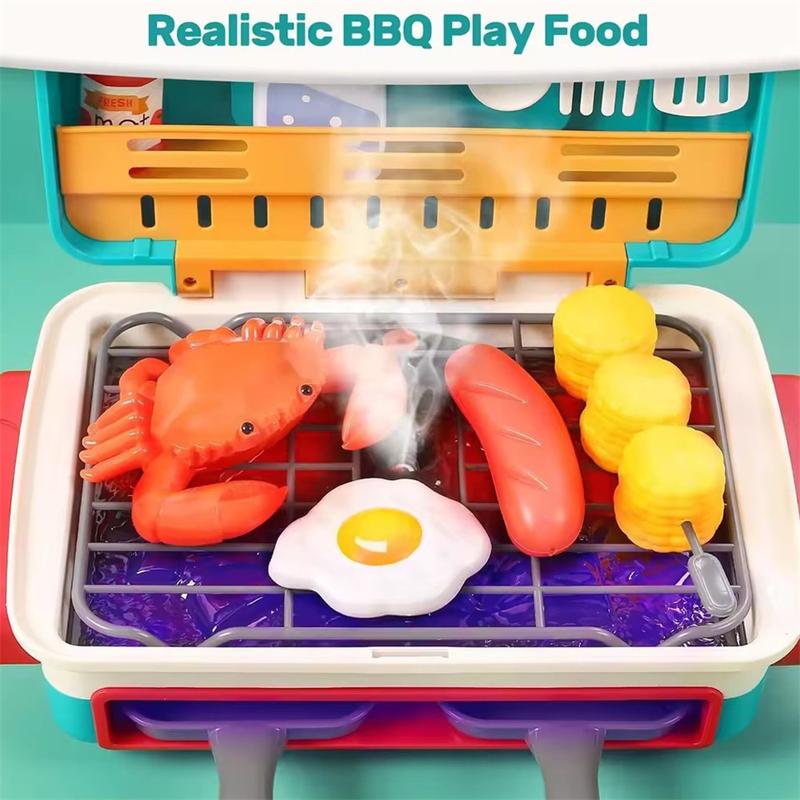 Christmas BBQ Toys, Kids Pretend To Play With Food And Water, Activated Color-Changing Toys, Cooking Bbq Kitchen Toys, Great Outdoor Camping Toys, Cute Gifts For Kids Girls And Boys 3-12 Years Old