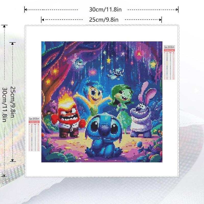 Disney Stitch Pattern 5D Diamond Arts Colorful Painting Kit without Frame, DIY Decorative Art Picture for Beginner, Wall Art Decor for Home Living Room Bedroom