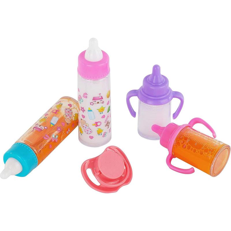 ®, My Sweet Baby Disappearing Doll Feeding Set | Baby Care 6 Piece Doll Feeding Set for Toy Stroller | 2 Milk & Juice Bottles with 2 Toy Pacifier for Baby Doll