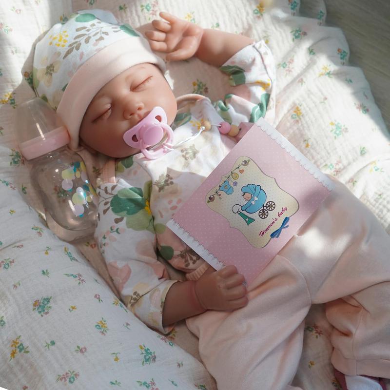 Wooroy Sleeping Reborn Baby Dolls, Birthday Gift, Girl Gift, Kids Gift, Christmas Gift, Big Sister Gift, 22 Inch Lifelike Newborn Baby Girl Doll, Realistic Baby Reborn Toddler, Weighted Soft Body Reborn Dolls That Look Real, Amazing Gift Set for Kids 3+