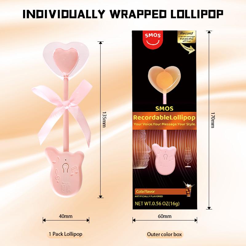 New recordable lollipops, bone-conduction lollipops, perfect forChristmas and Valentine's Day gifts,rechargeable to keep your voice alive