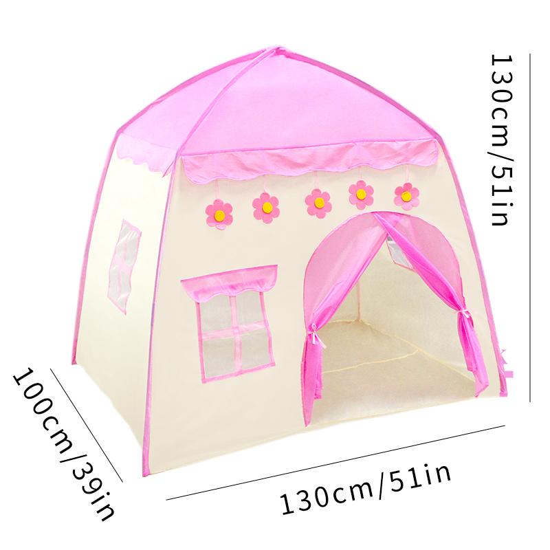 Toy Play Tent For Girls And Boys, Princess Theater, Indoor Pink Castle