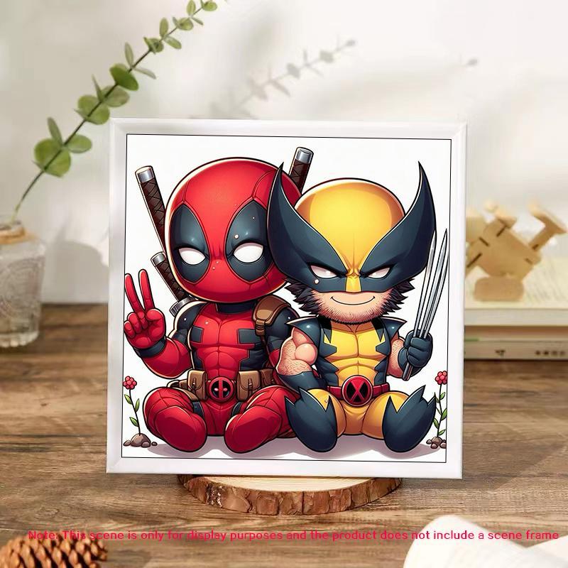 Cartoon Characters Pattern DIY Diamond Arts Colorful Painting Kit without Frame, DIY 5D Diamond Arts Colorful Painting Kit for Home Decor