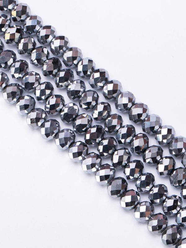 6mm Glass Crystal Bead (85pcs), Loose Spacer Bead for DIY Jewelry Making, Bracelet, Necklace Crafts