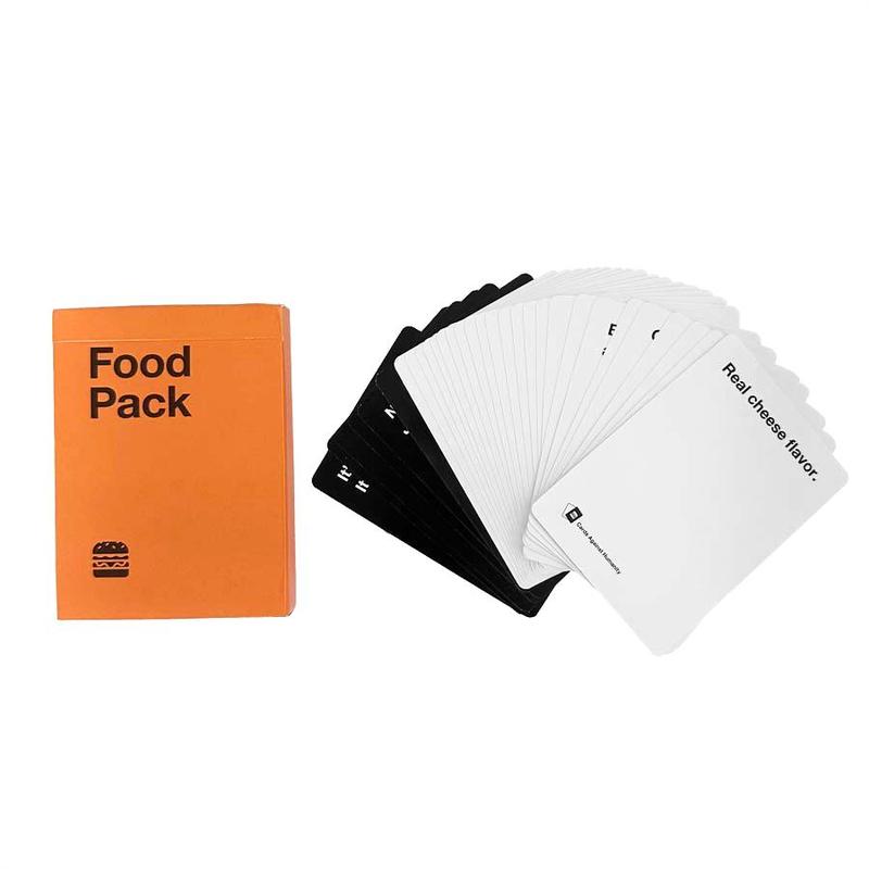 Food Pack Themed Card Game, 1 Count Cards Against Humanity Mini Expansion Creative Party Game Card, Party Activities Supplies for Adults