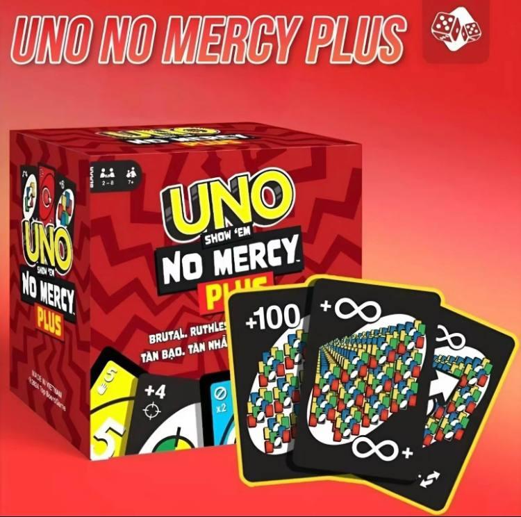 UNO NO MERCY PLUS 192 card game upgrade fof adults and kids , UNO Playing Card Set, High Quality Hard Cards, UNO card game Top Board game, fun board game for family and friend