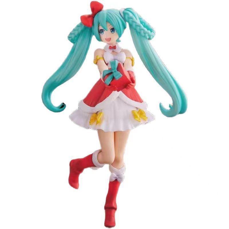 Christmas Hatsune Miku figure future two-dimensional chassis figure model desktop ornaments girls surrounding gifts