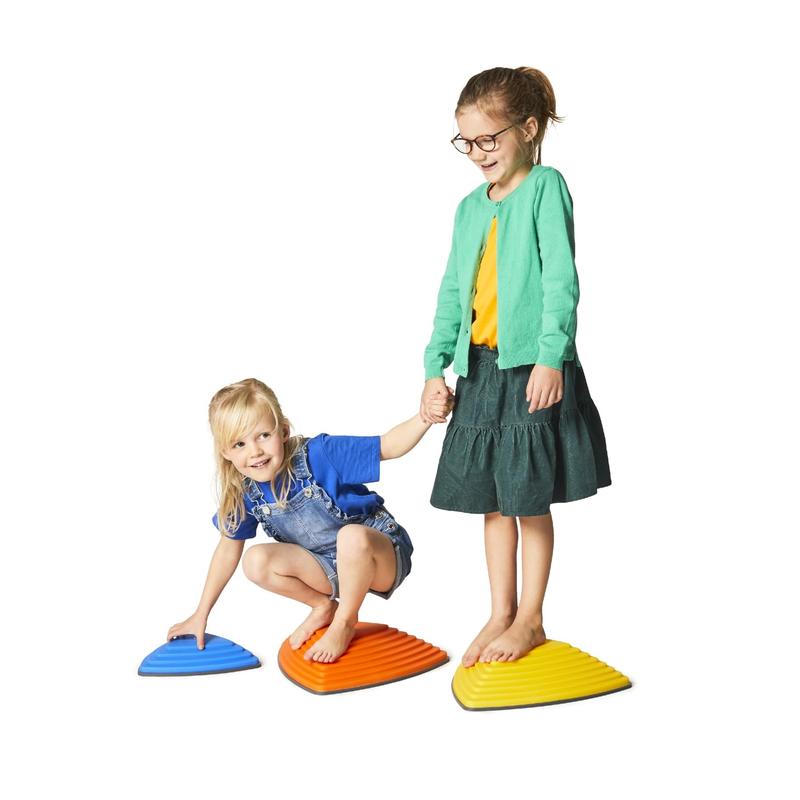 Kids Play Stepping Stones for Balance and Coordination, Non-Slip bottom, Stackable, for Indoor and Outdoor, Set of 25 Montessori Folding