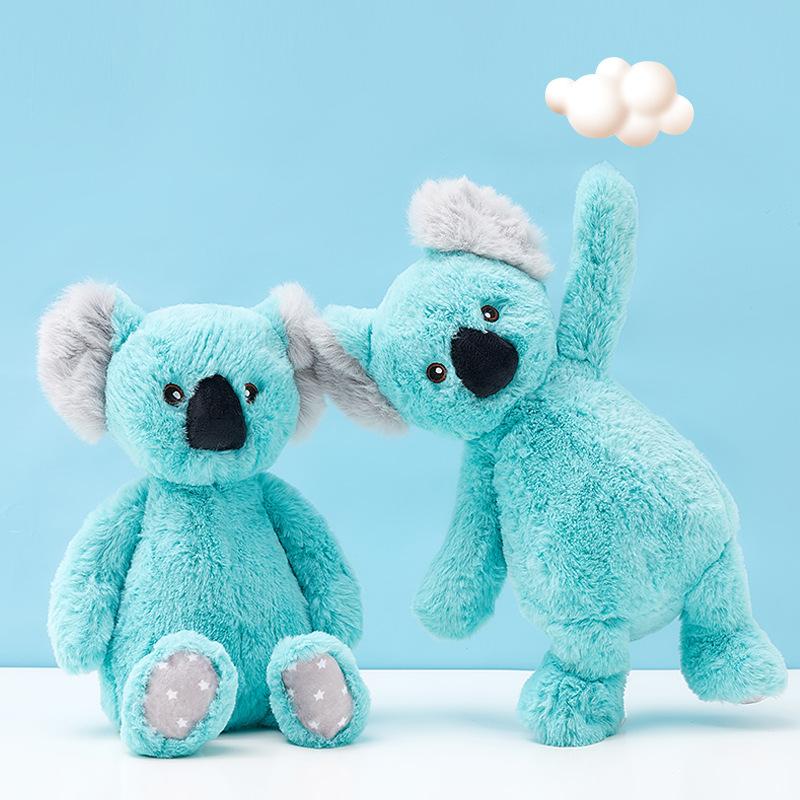 Cute and lovely koala plush doll toys, creative blue wombat animal dolls, plush animals and plush toys, children's sleep pillows, girls high value ragdoll doll gifts, birthday gifts, holiday, memorial gifts