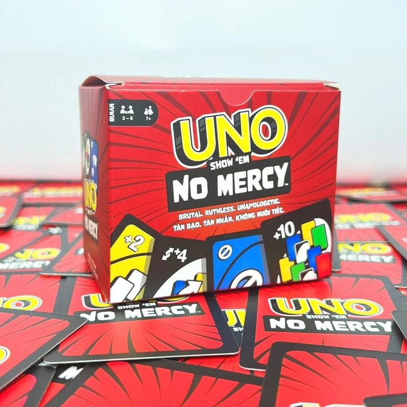 [NEW VERSION] UNO NOMERCY PLUS 196 CARDS with more new extended functions, UNO latest upgrade for longer time playing