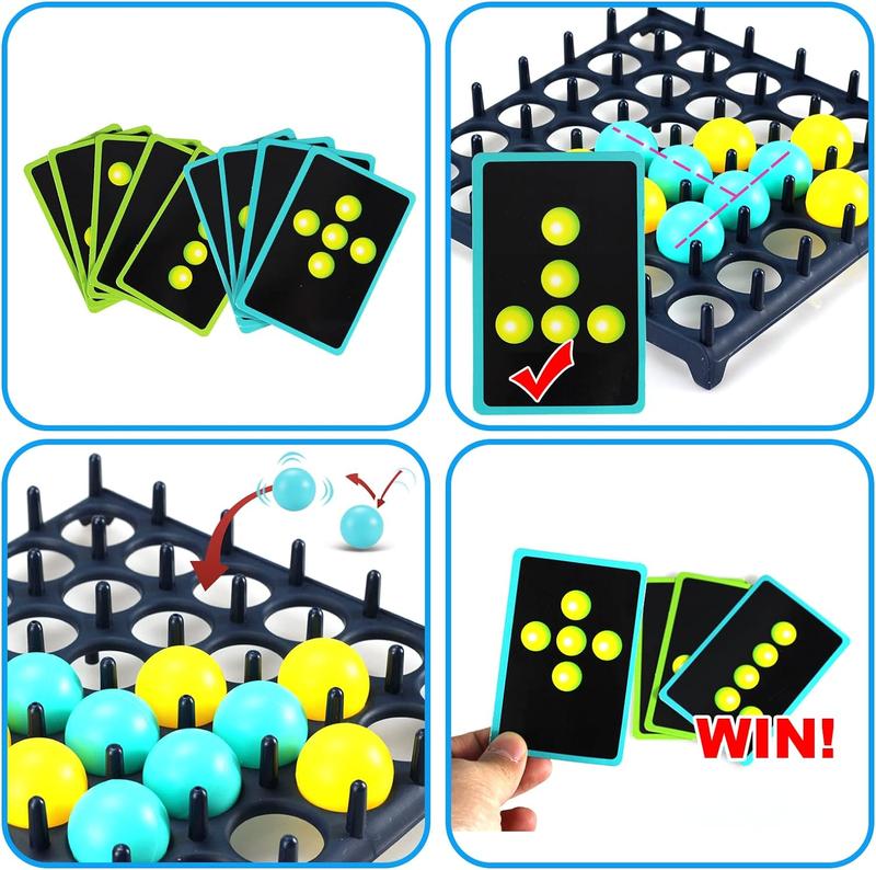 Bounce Ball Party Board Game Table Jumping Ball Toys, Jumping Ball Tabletop Game Family Party Games, Connect Four Board Games for Adults and Kids, 2-4 Palyers Family Party Games