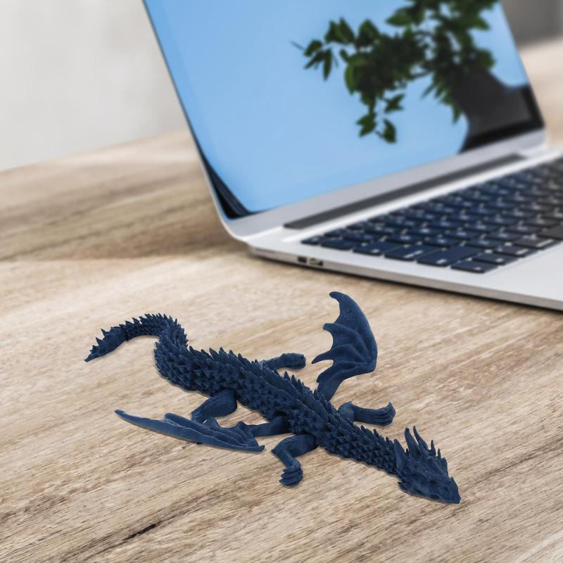 3D Printed Dragon Toy, 1 Count Flexible Dragon Toy, Stress Relief Toy, Creative Decoration, Collection Craft, Home Office Novelty Toy