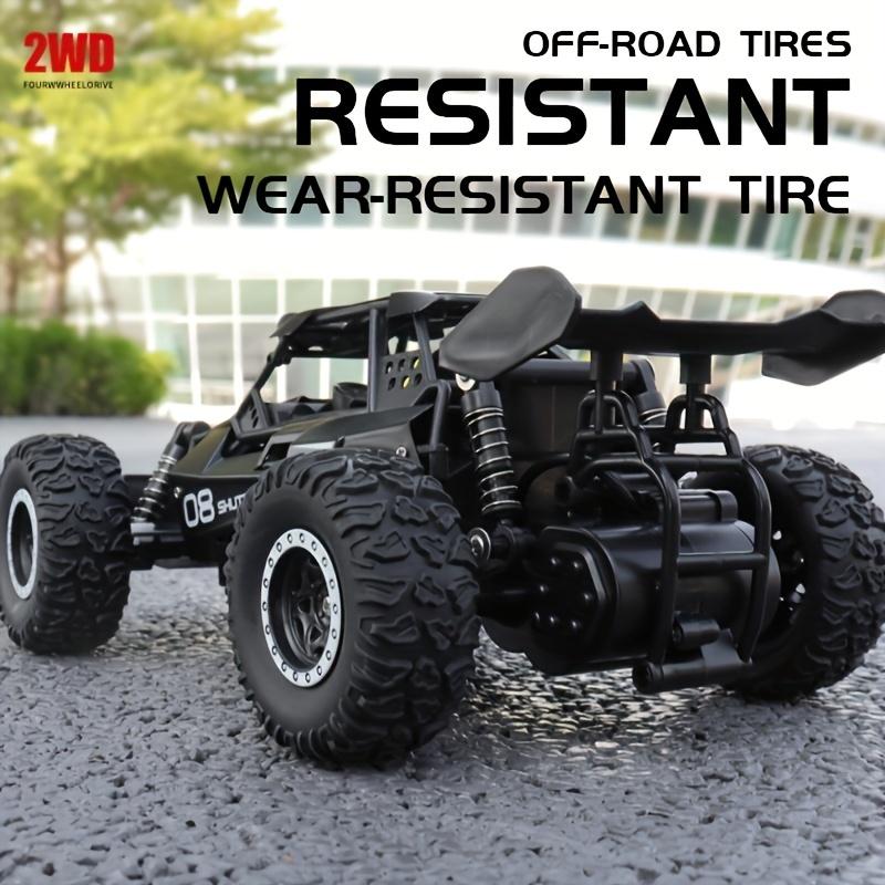 2.4G dual battery alloy remote control car1:16, high speed up to 20 km h remote control car, all-terrain off-road electric toy car