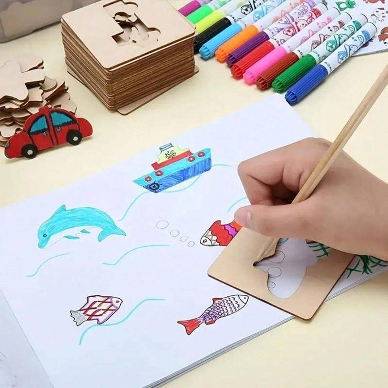 20pcs Painting board toy set for coloring, puzzles, art and handicrafts combines multiple ways of playing such as painting, coloring and doing puzzles in one. It helps children improve their practical abilities and artistic creativity, it's full of fun.